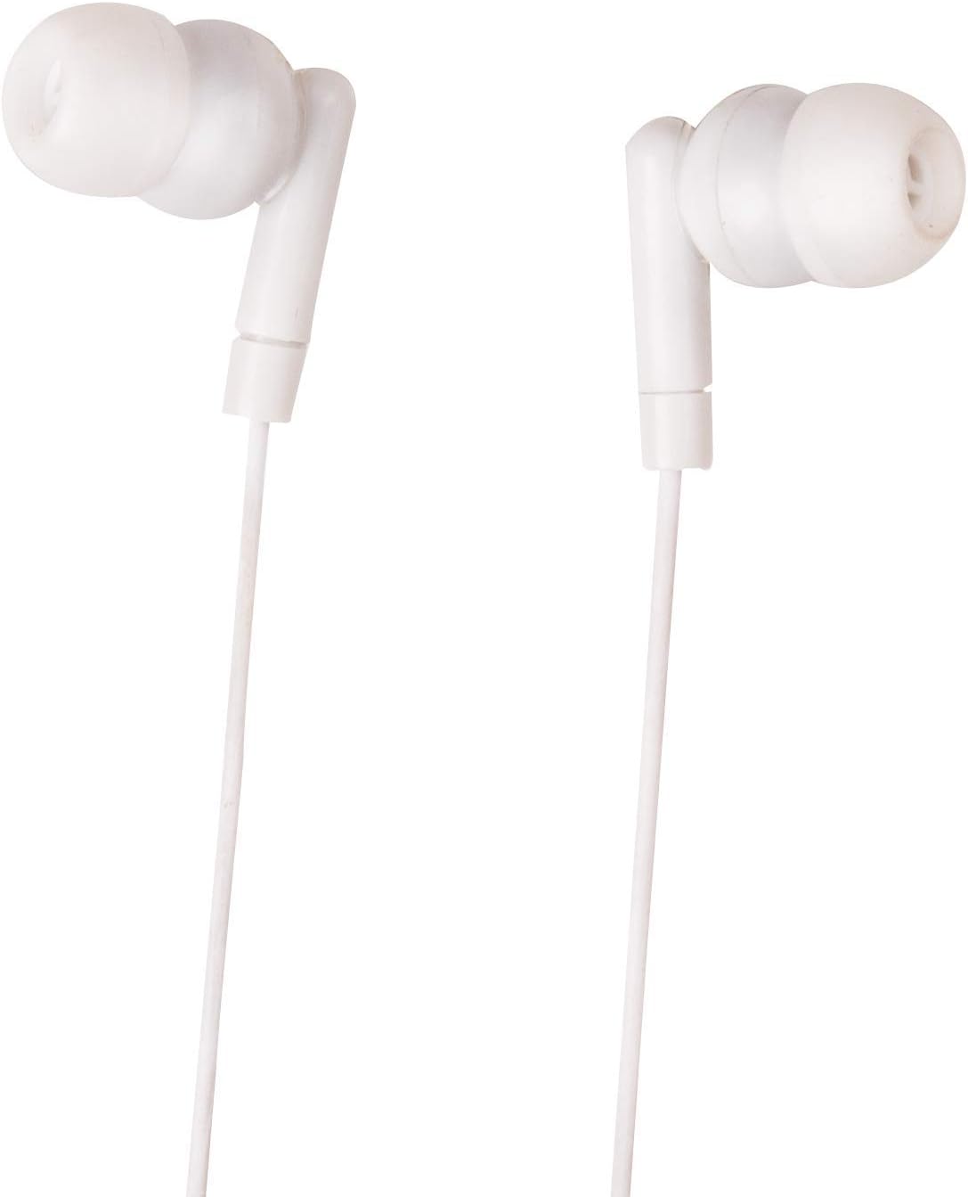 White Headphones 3.5mm Disposable Earbuds 50 Pack K226