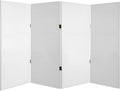 White 4 Panel Canvas Room Divider W1404