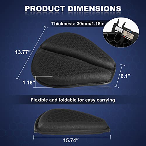 Foldable Large 3D-Honeycomb Breathable Motorcycle Gel Seat Cushion J1502