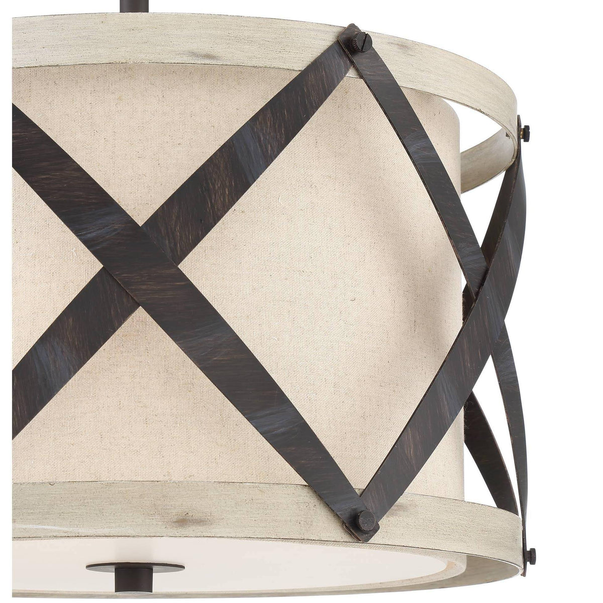 Bronze and Wood Ceiling Light G106417