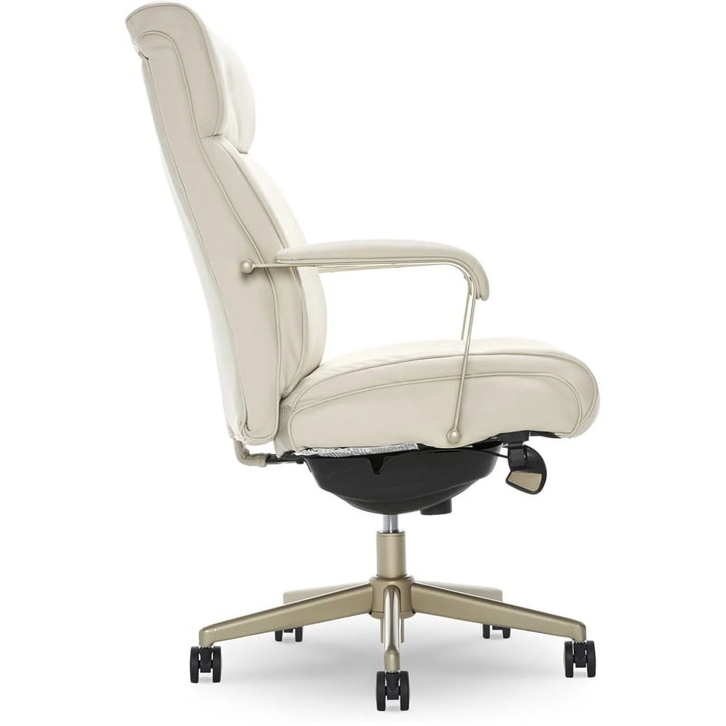 Ivory White Faux Leather Executive Office Chair Z77800