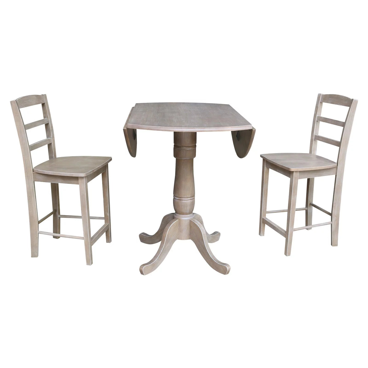 42" Round Dual Drop Leaf Pedestal Table J497192