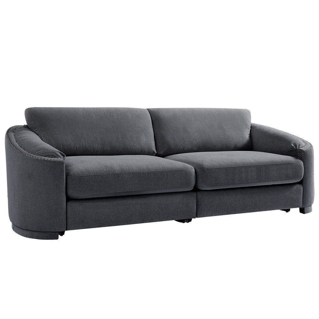 Gray 2 Seat Upholstery Loveseat Sofa Y718863