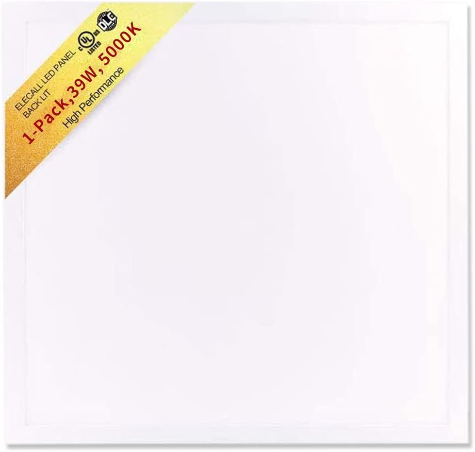 2X2 FT 39W 4000K 4290 LM Back Lit LED Flat Panel Troffer Light Fixture, 4-Pack V93519