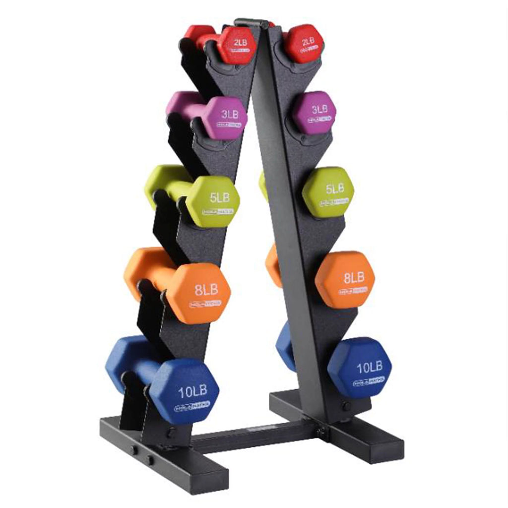 Neoprene Dumbbell Weight Set with Rack H74965