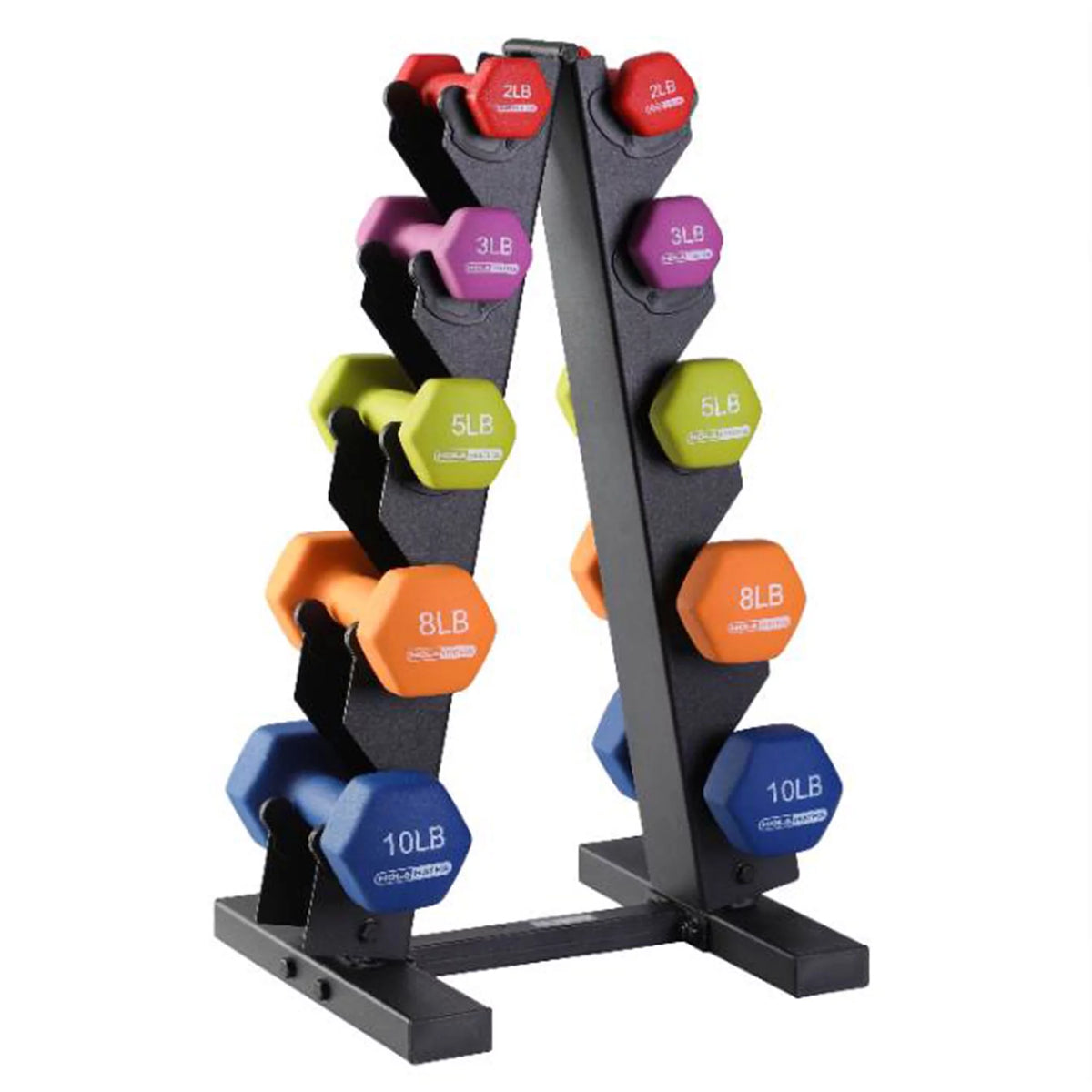 Neoprene Dumbbell Weight Set with Rack H74965
