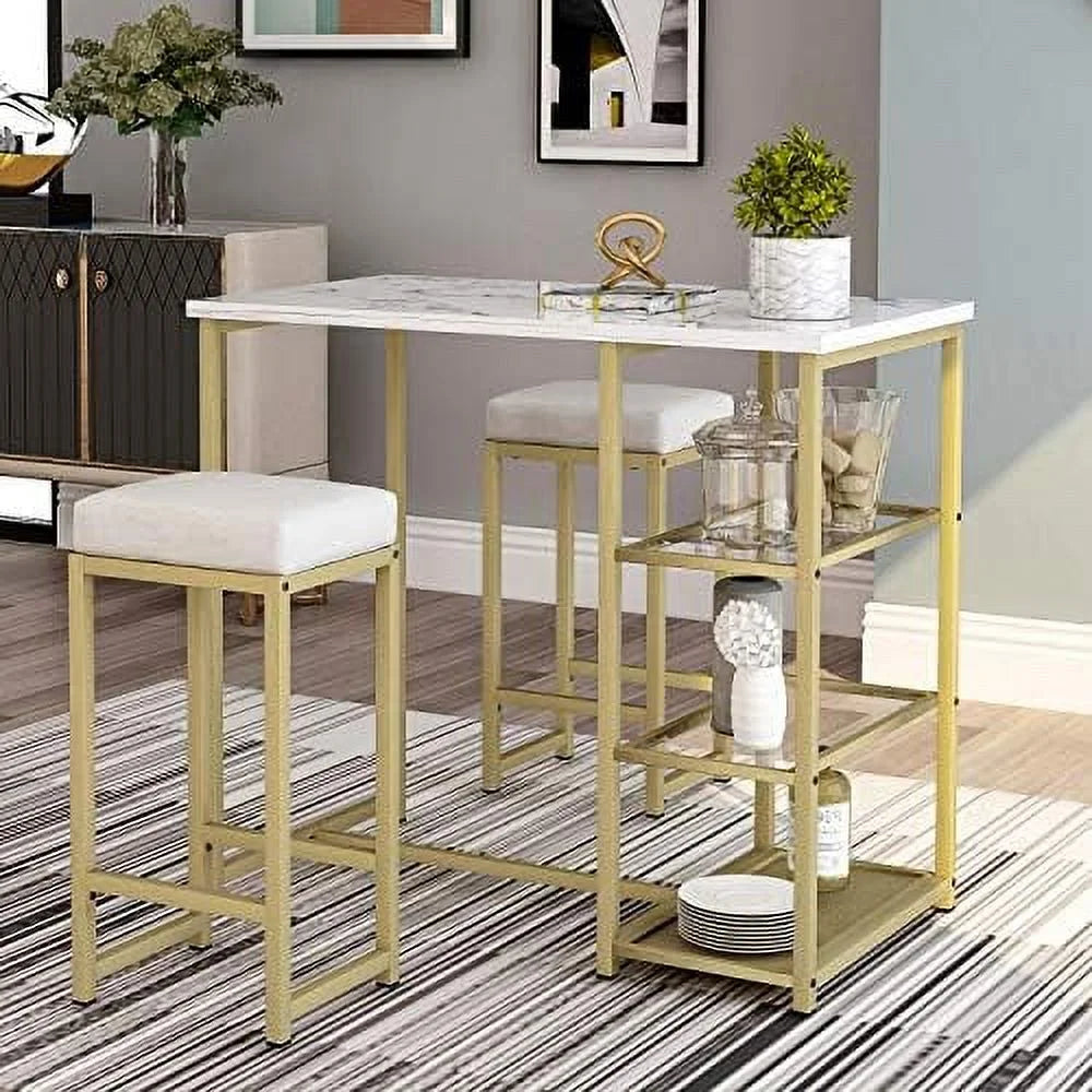 3 Piece Pub Table Set with 2 Chairs I6737