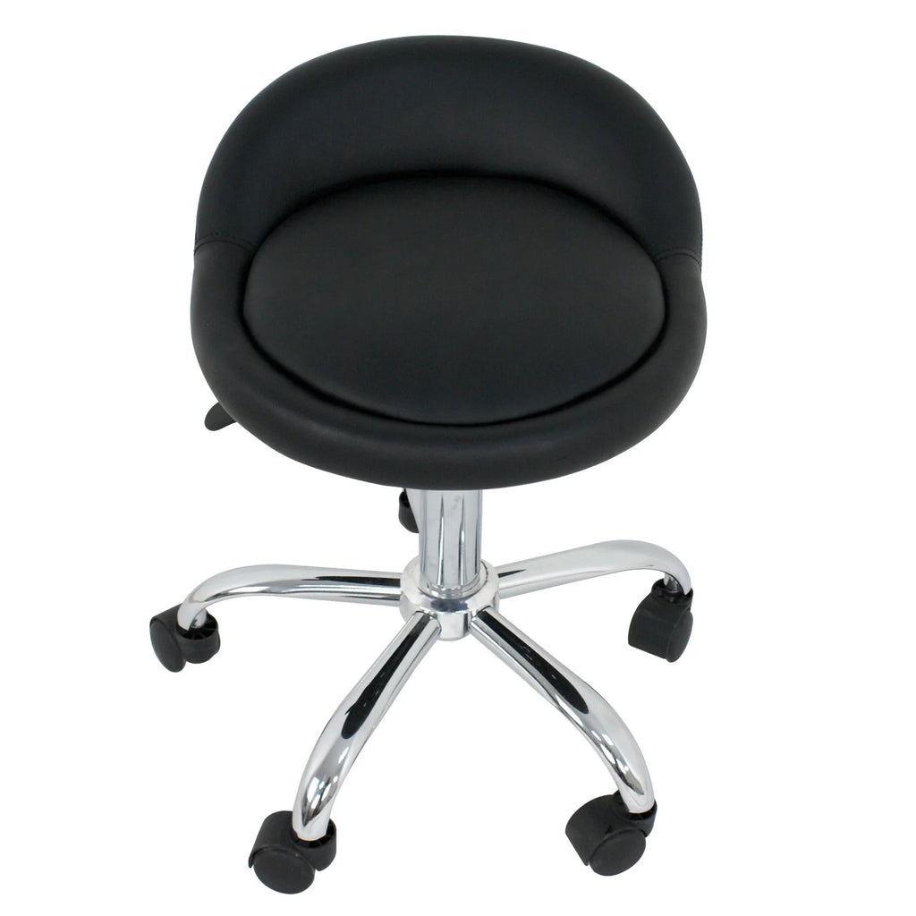 Set of Two Swivel Salon Stool Chair, Black Z588