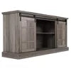 Wash Gray 58" TV Stand with Sliding Barn Door Z616