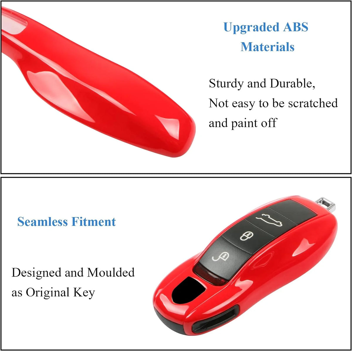 Red Painted Smart Key Fob Shell 3 Pcs B424