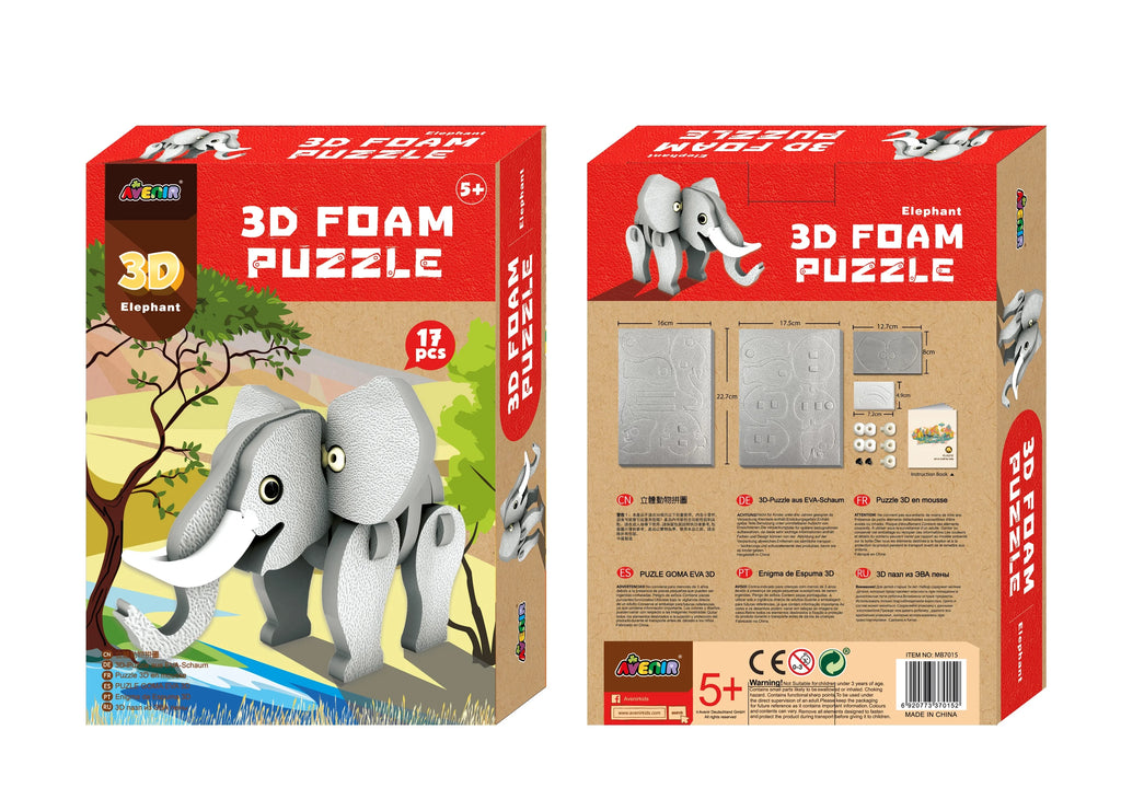 3D Foam Model Art Elephant E7635
