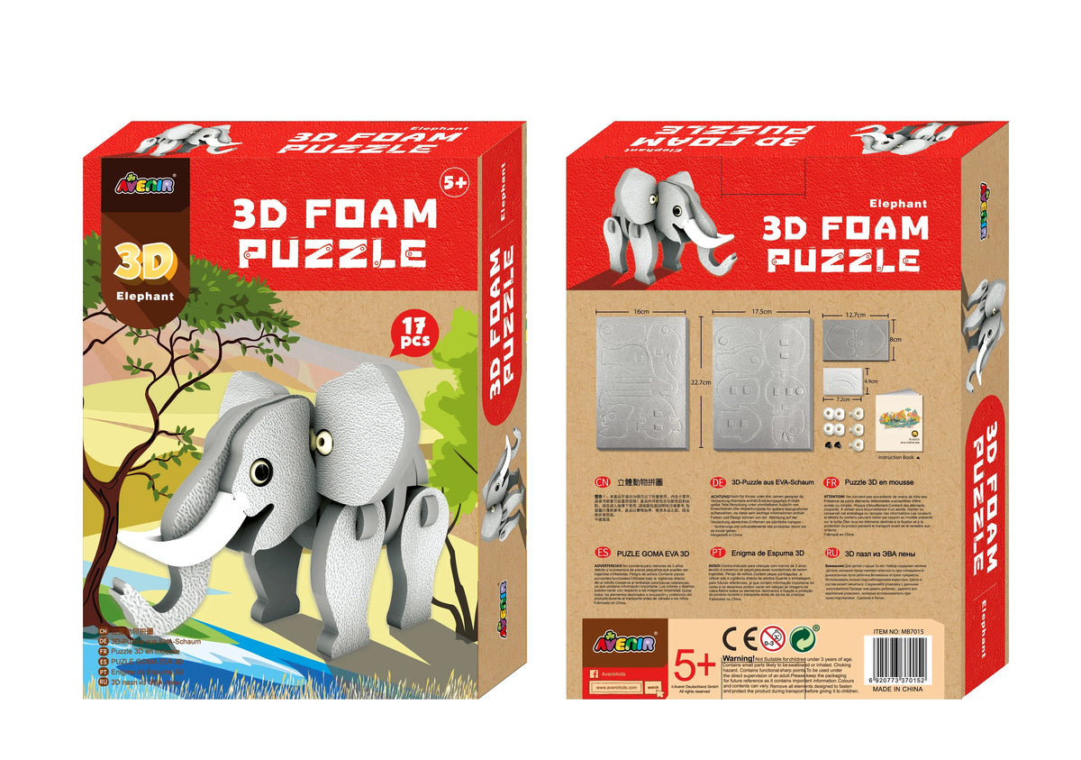 3D Foam Model Art Elephant E7635