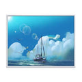 White Floater Frame 16x22 H Painting on Canvas H960881