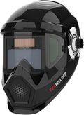 Large Viewing True Color Solar Powered Auto Darkening Welding Helmet with Side View, 4 Arc Sensor Wide Shade 4/5-9/9-13 Welder Mask K98457