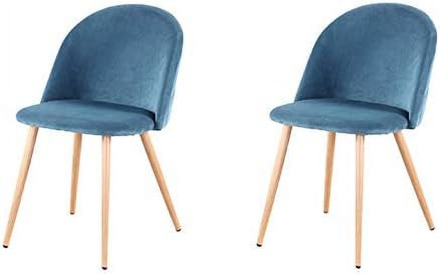 Blue Velvet Upholstered Dining Side Chairs O3216