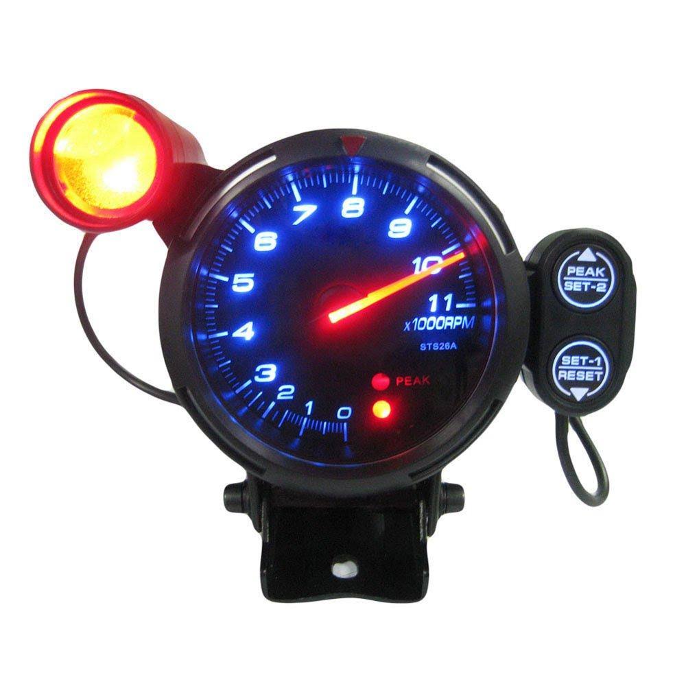 3.5" Tachometer Gauge Kit Blue LED 11000 RPM Meter W26880
