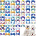 80 Pcs Dog Bow Ties Assorted Pattern W377
