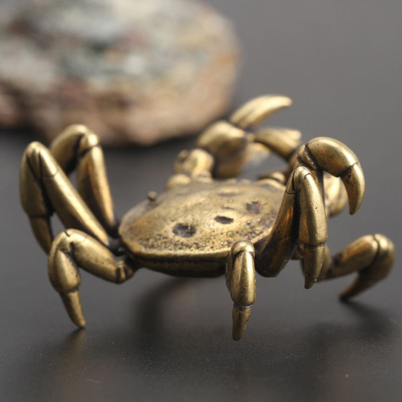 Solid Copper Crab Miniature Figurines W163089