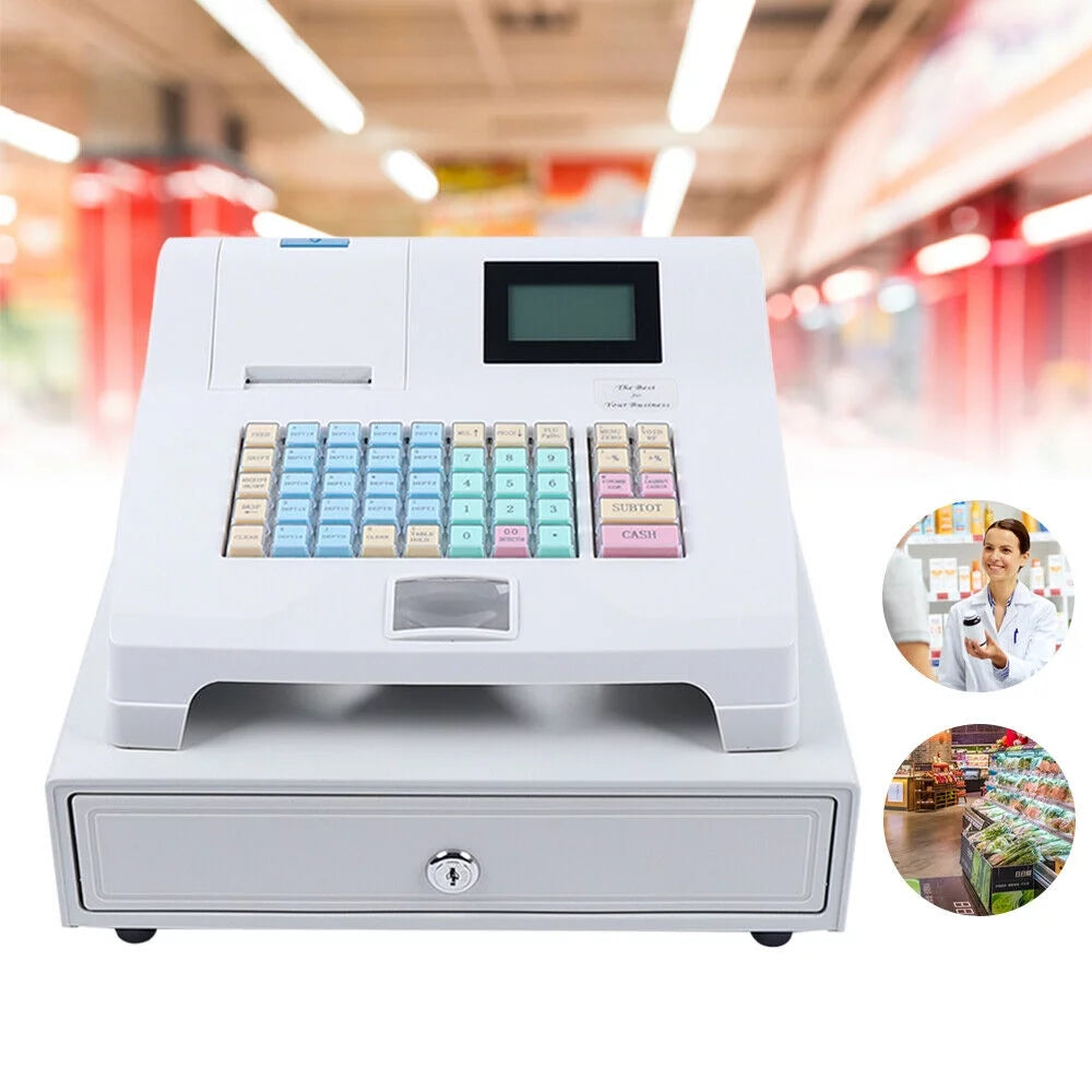 48 Keys LED Display Electronic Cash Register W8506