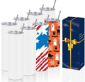 8 Pack 20 Oz Stainless Steel Sublimation Tumblers with Lid Straw A2710