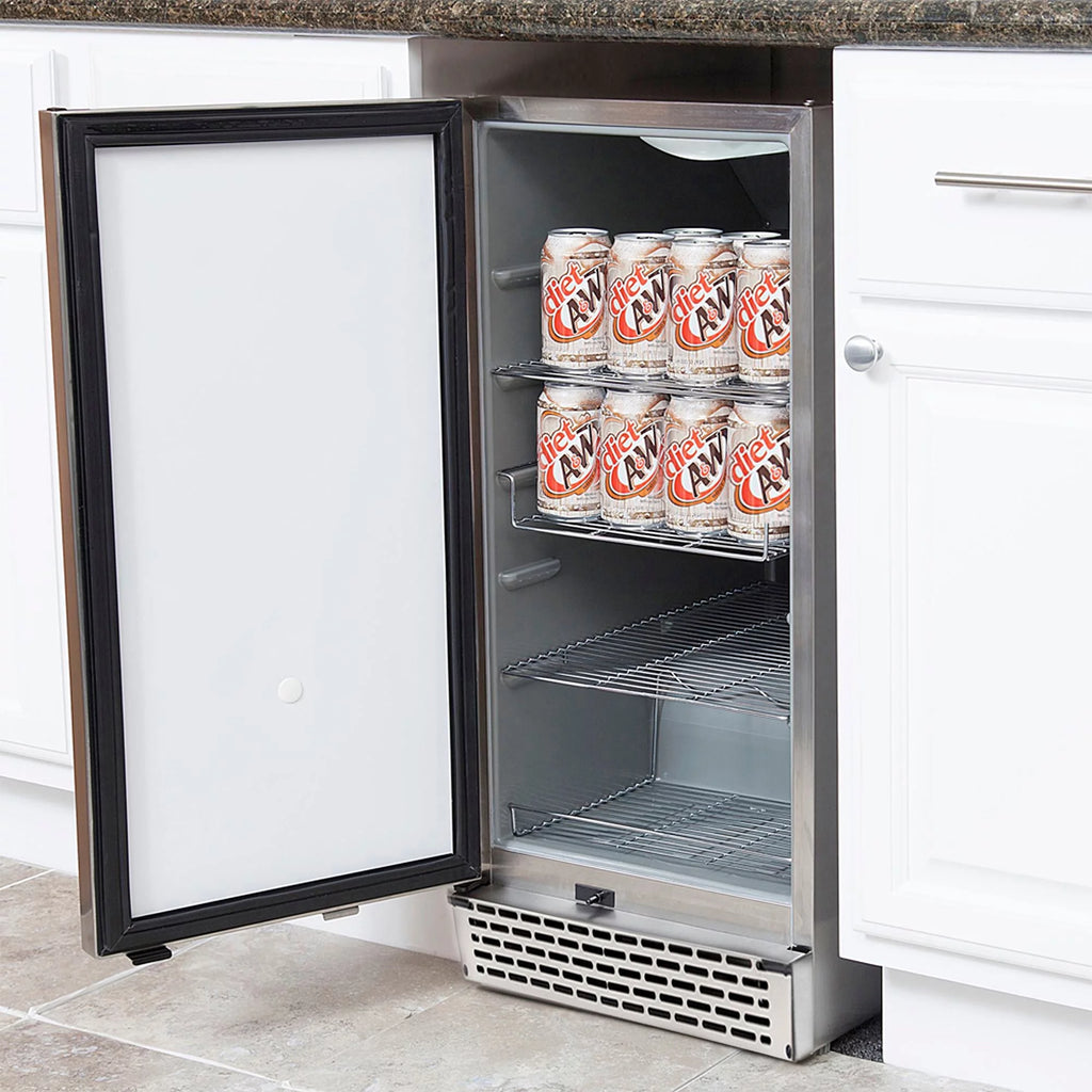 62 Can Lockable Stainless Steel Beverage Refrigerator H7790
