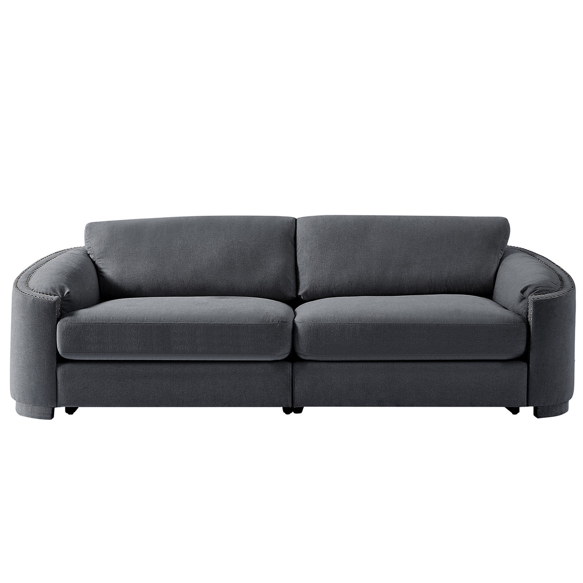 Gray 2 Seat Upholstery Loveseat Sofa Y718863