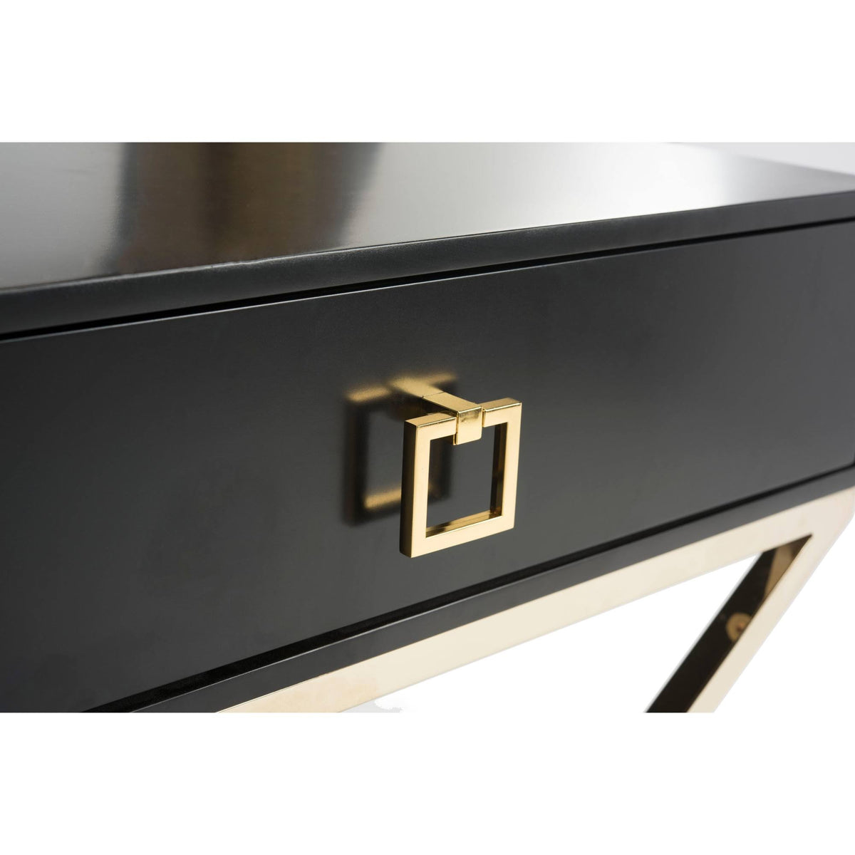 Black Cross Leg End Table A389