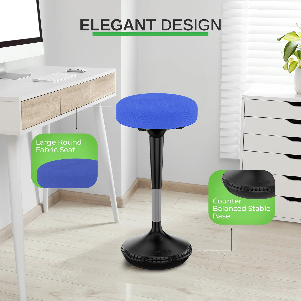 Height Adjustable Wobble Stool 23-33" T649938