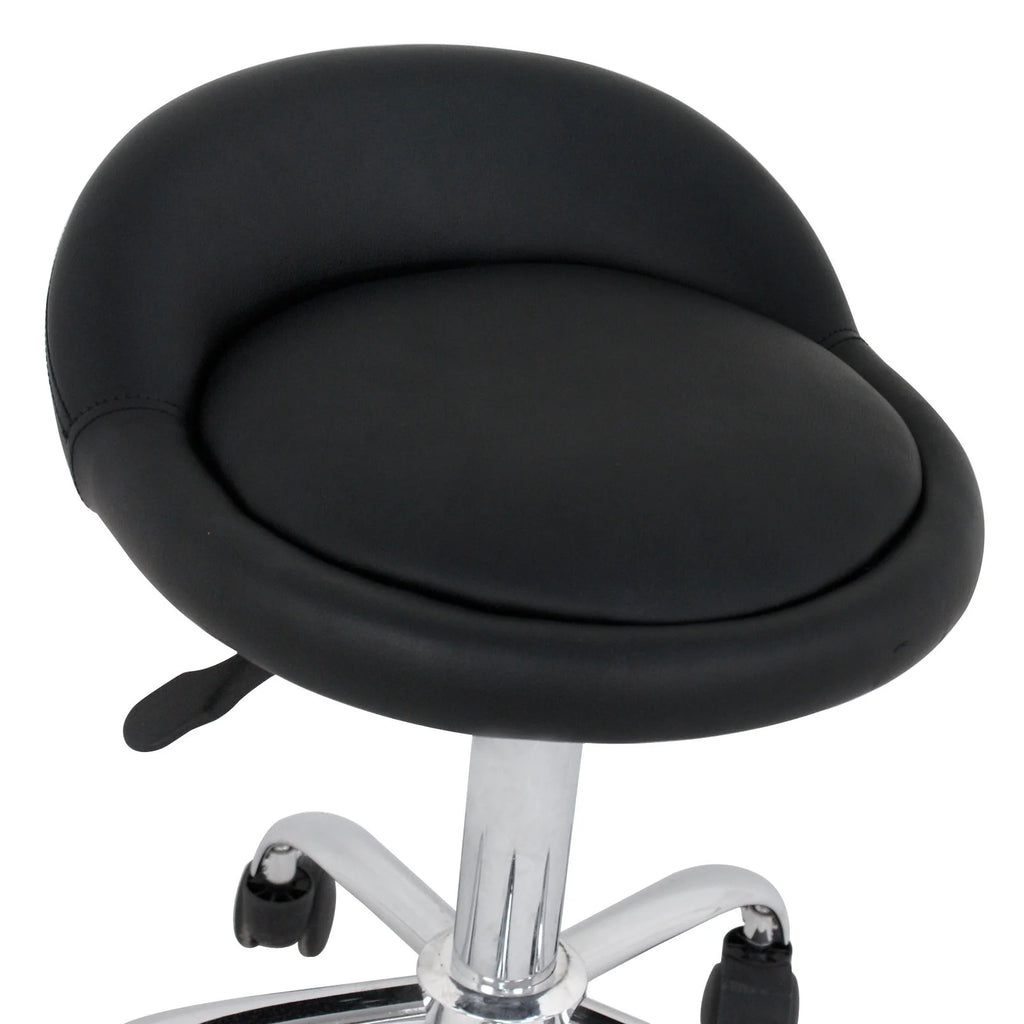 Set of Two Swivel Salon Stool Chair, Black Z588