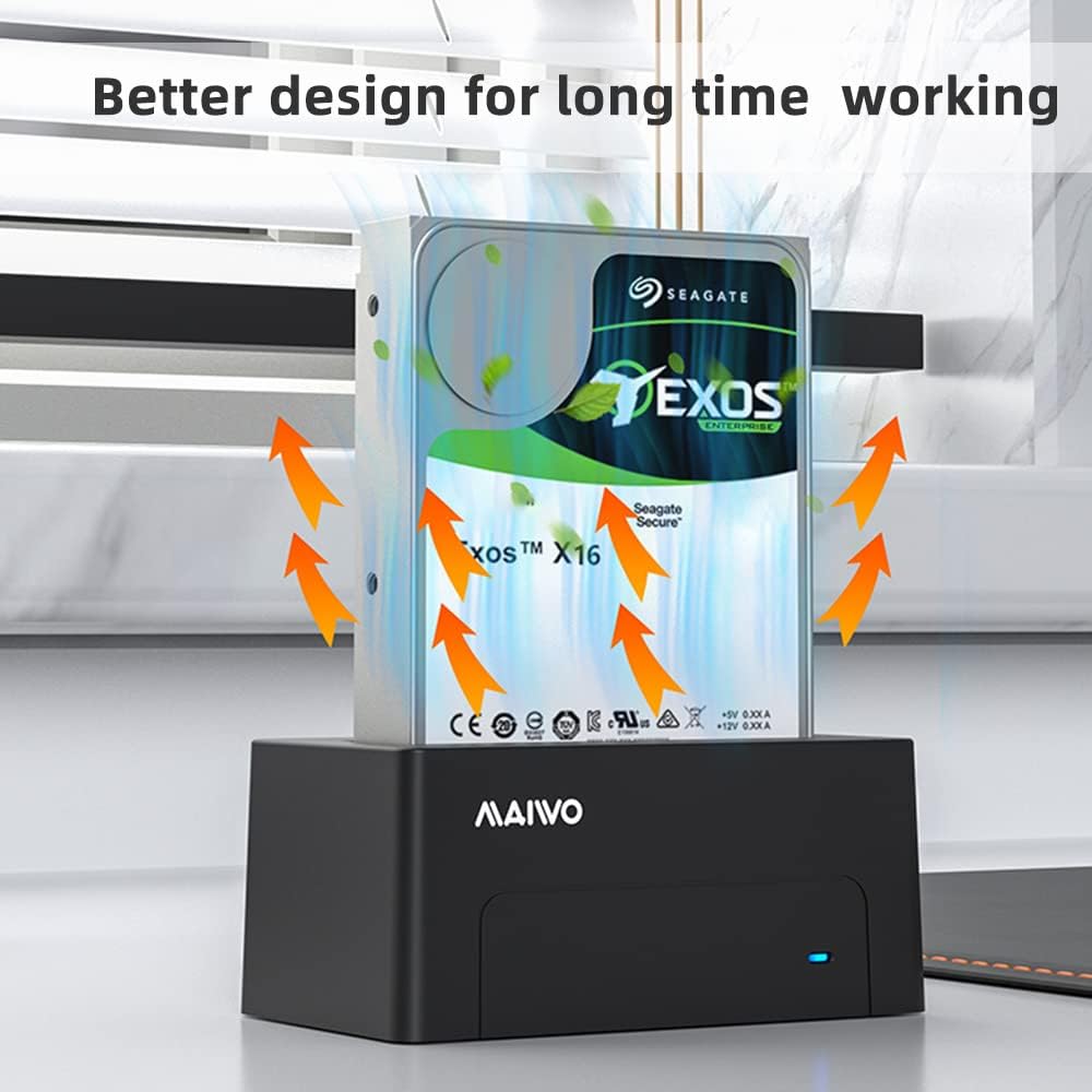 SAS to USB 3.0 External Hard Drive Docking Station Adapter Reader with Indicator Light Support 2.5 3.5 inch SAS Tool Free Storage Expansion U65658