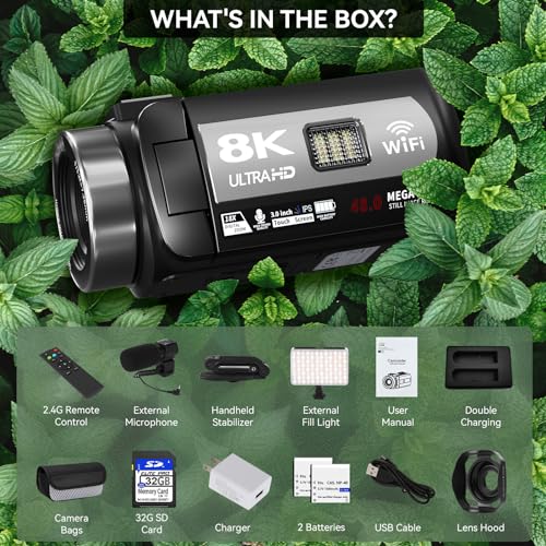 8K Camcorder 48MP UHD Video Camera M965