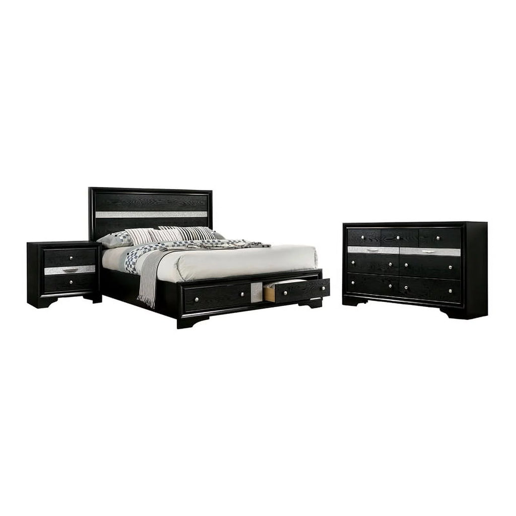 Black 3-Piece King Bedroom Set V739524