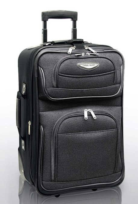 Gray Expandable Rolling Upright Suitcase M343