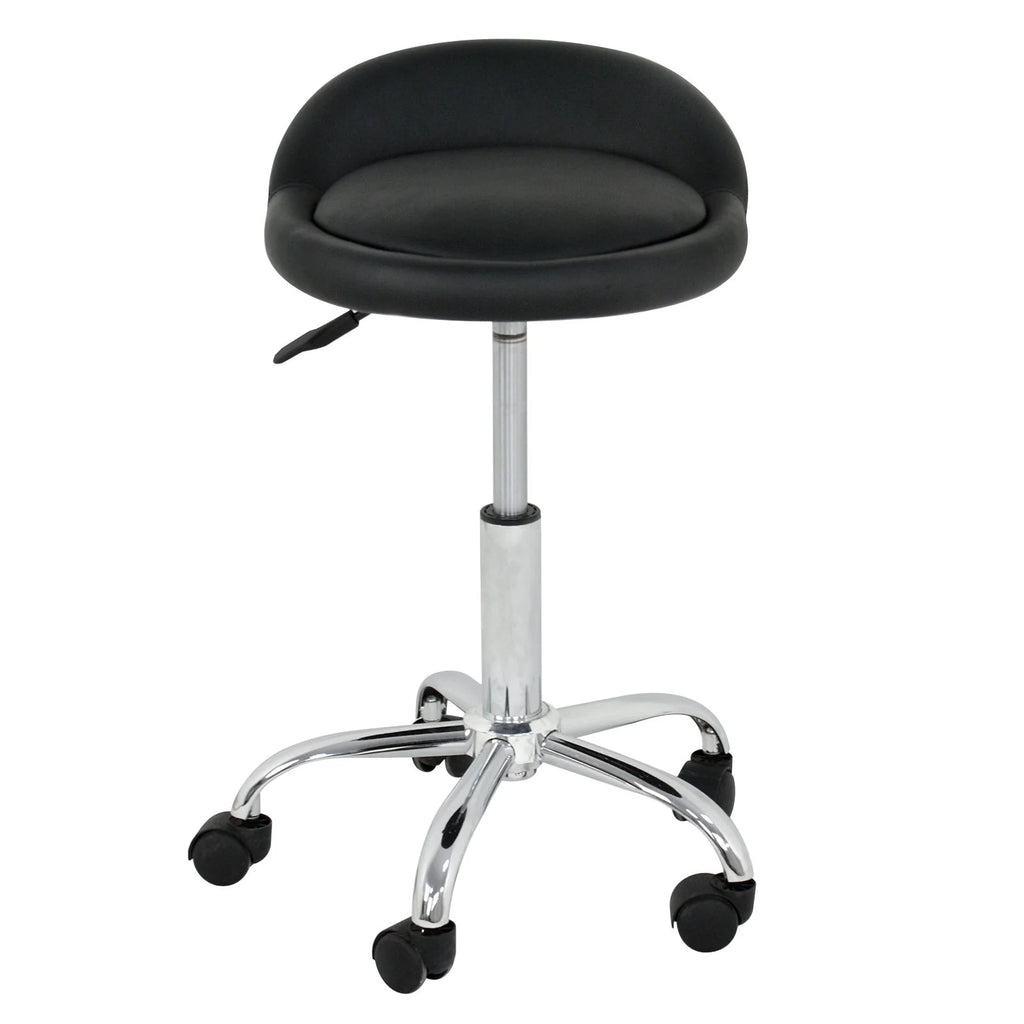 Set of Two Swivel Salon Stool Chair, Black Z588