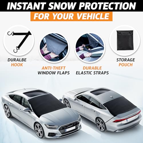 Waterproof Windshield Snow Cover with Side Mirror Covers W506