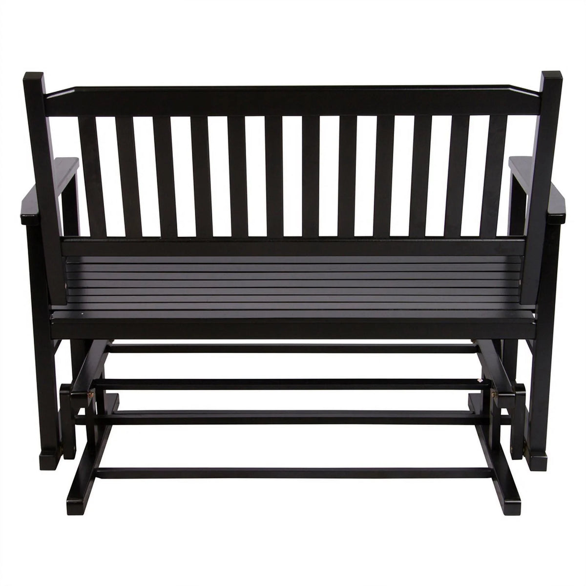 Black Hardwood Outdoor Glider Loveseat C7714