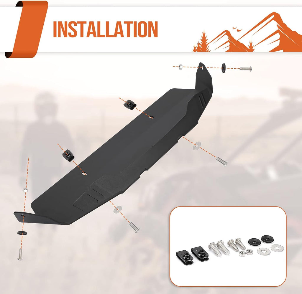 Aluminum Radiator Protector Front Bump Lip Splitter Plate Z47826