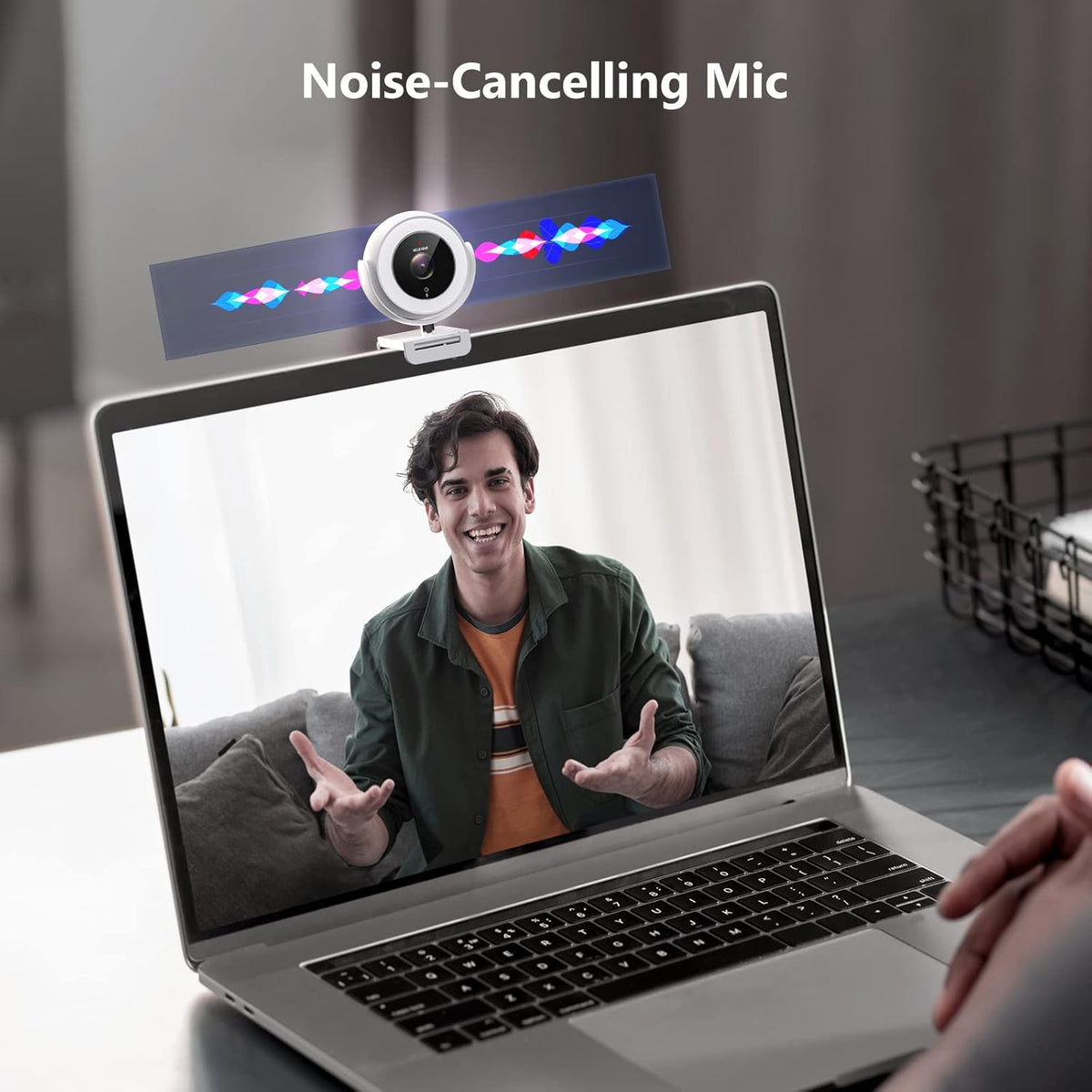 White Pack of 2 1080P Webcam with Remote Control N5323