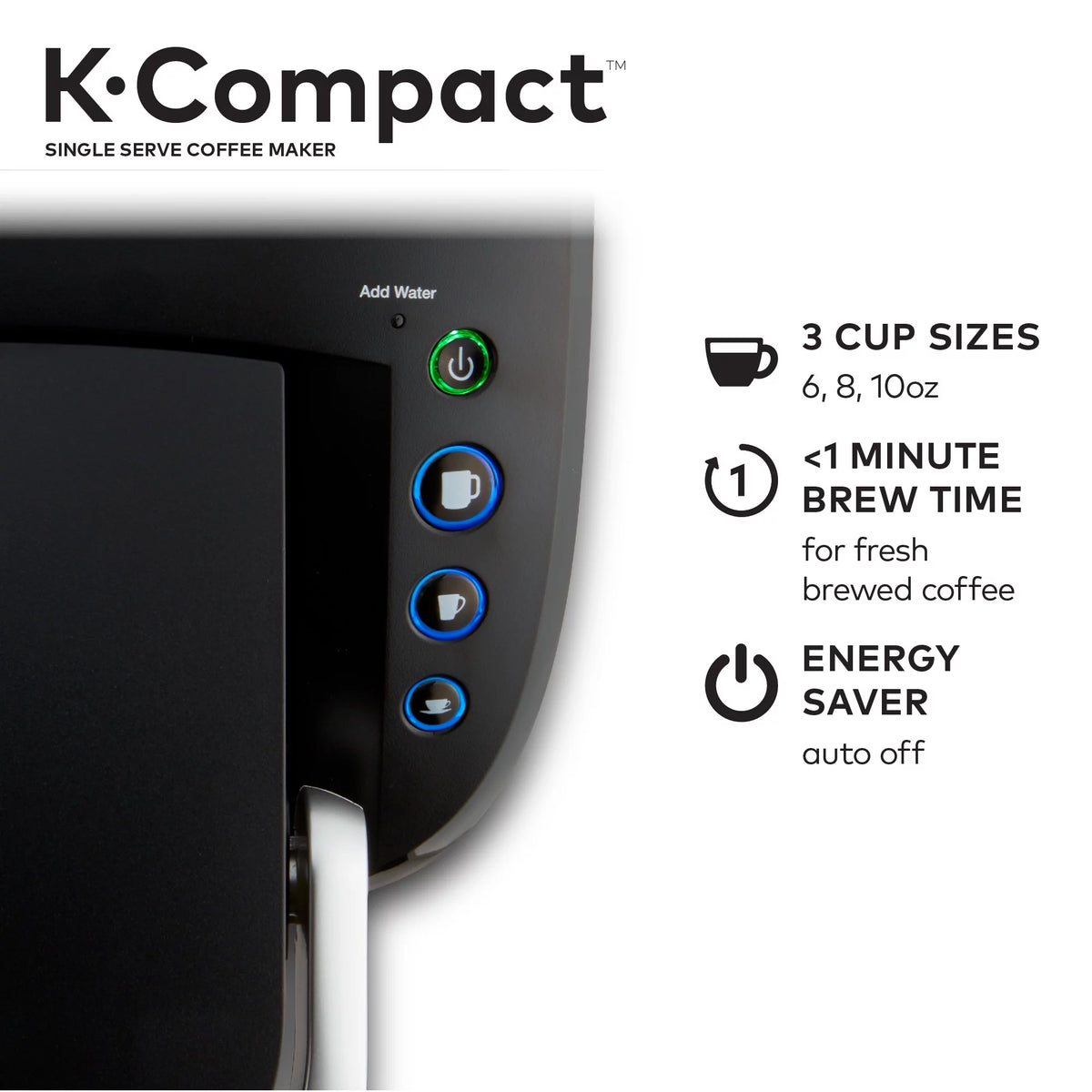 Black Single-Serve K-Cup Pod Coffee Maker Y8454
