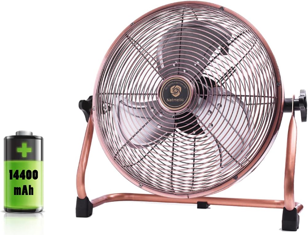 Cordless Rechargeable Floor Fan with USB Output P900267