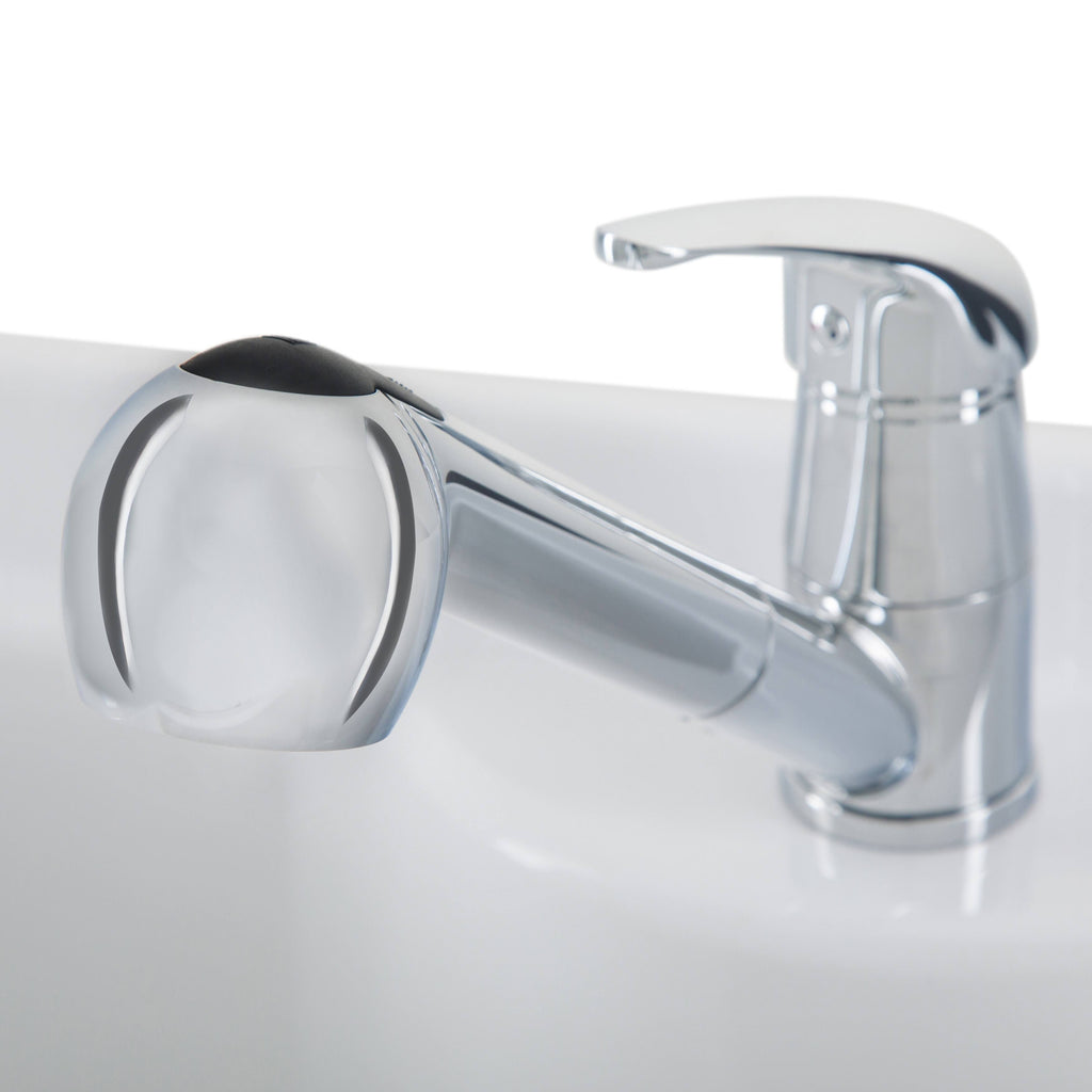 Laundry Cabinet with Pull-Out Faucet and ABS Sink White Y213