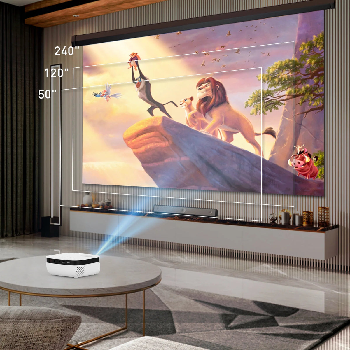 Mini Projector 720P Portable Full HD Home Theater Projector L25772