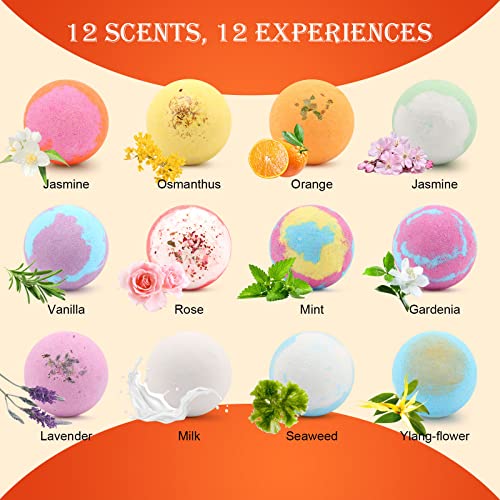 12 PCS Vanilla Menthol Rose Bath Bombs L891