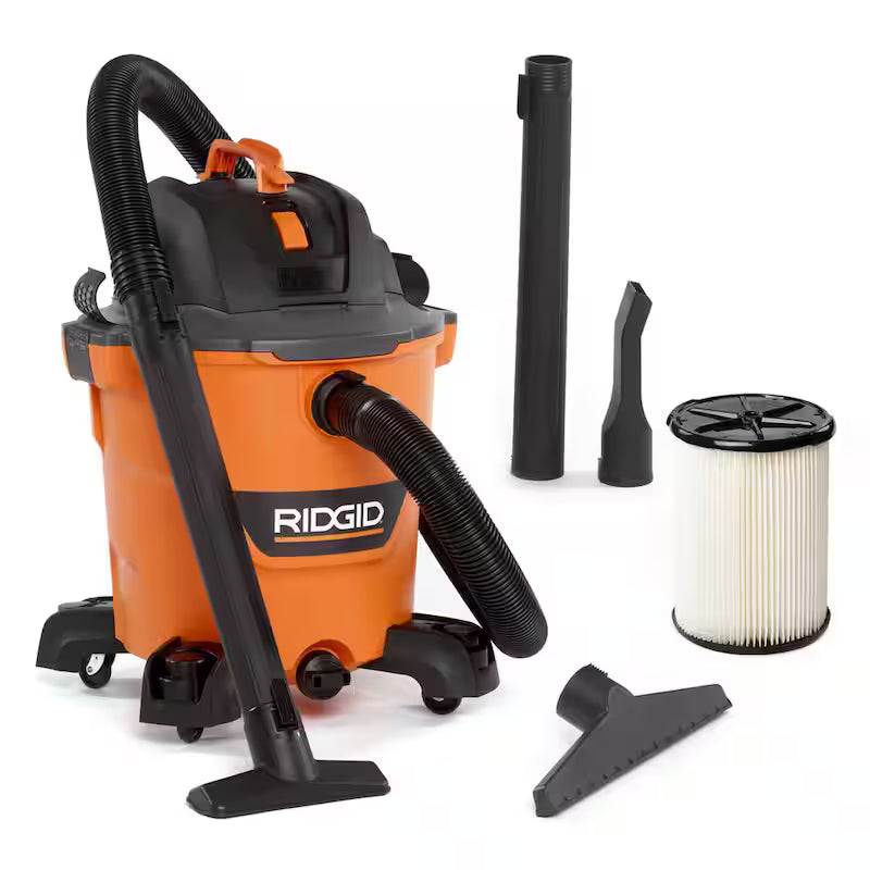 12 Gallon 5.0 Peak HP Wet/Dry Shop Vacuum with Hose and Accessories F628321