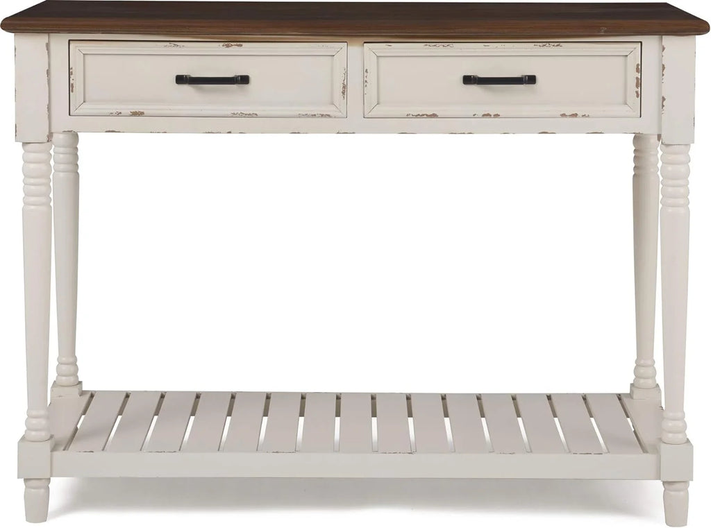 White Console Table with 2 Drawers U1556