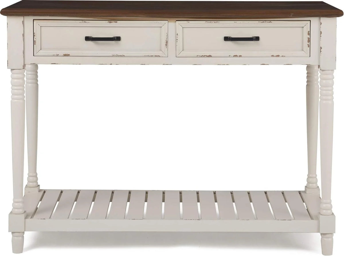 White Console Table with 2 Drawers U1556