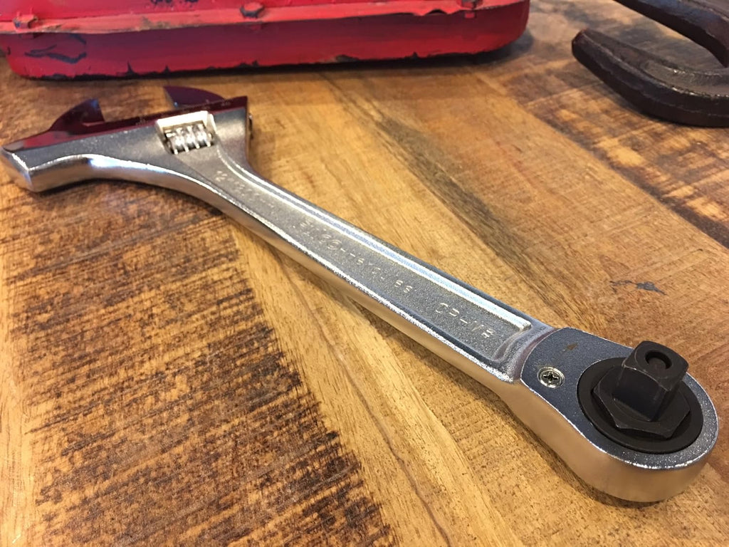 12" Chrome Finish Adjustable Wrench with Hammer, Pack of 2 Z28890