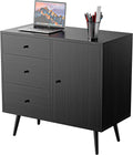 White 32 Inch Wood Sideboard Cabinet with 3 Drawers R618