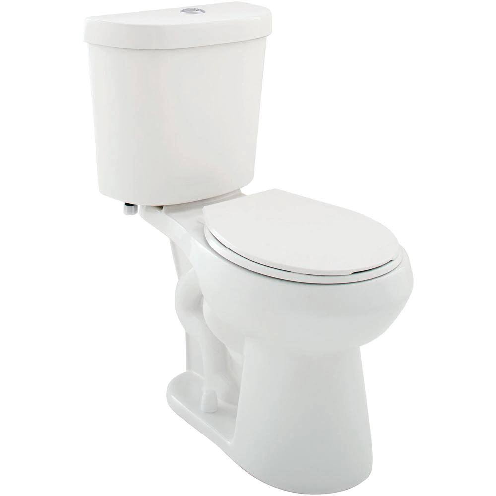 2-Piece Dual Flush Round Toilet in White O831