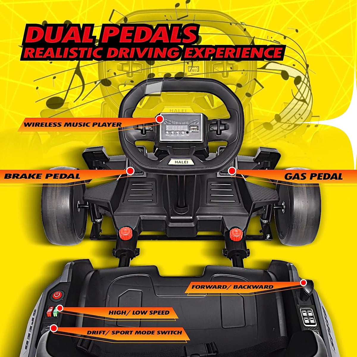 24 V 300W Electric Pedal Go Kart with Drift Mode R718